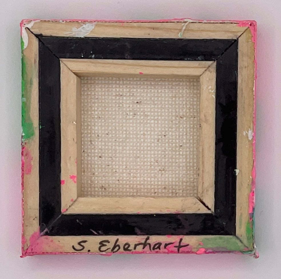 Hare Belle - Original Acrylic Miniature Painting by Sophia Eberhart