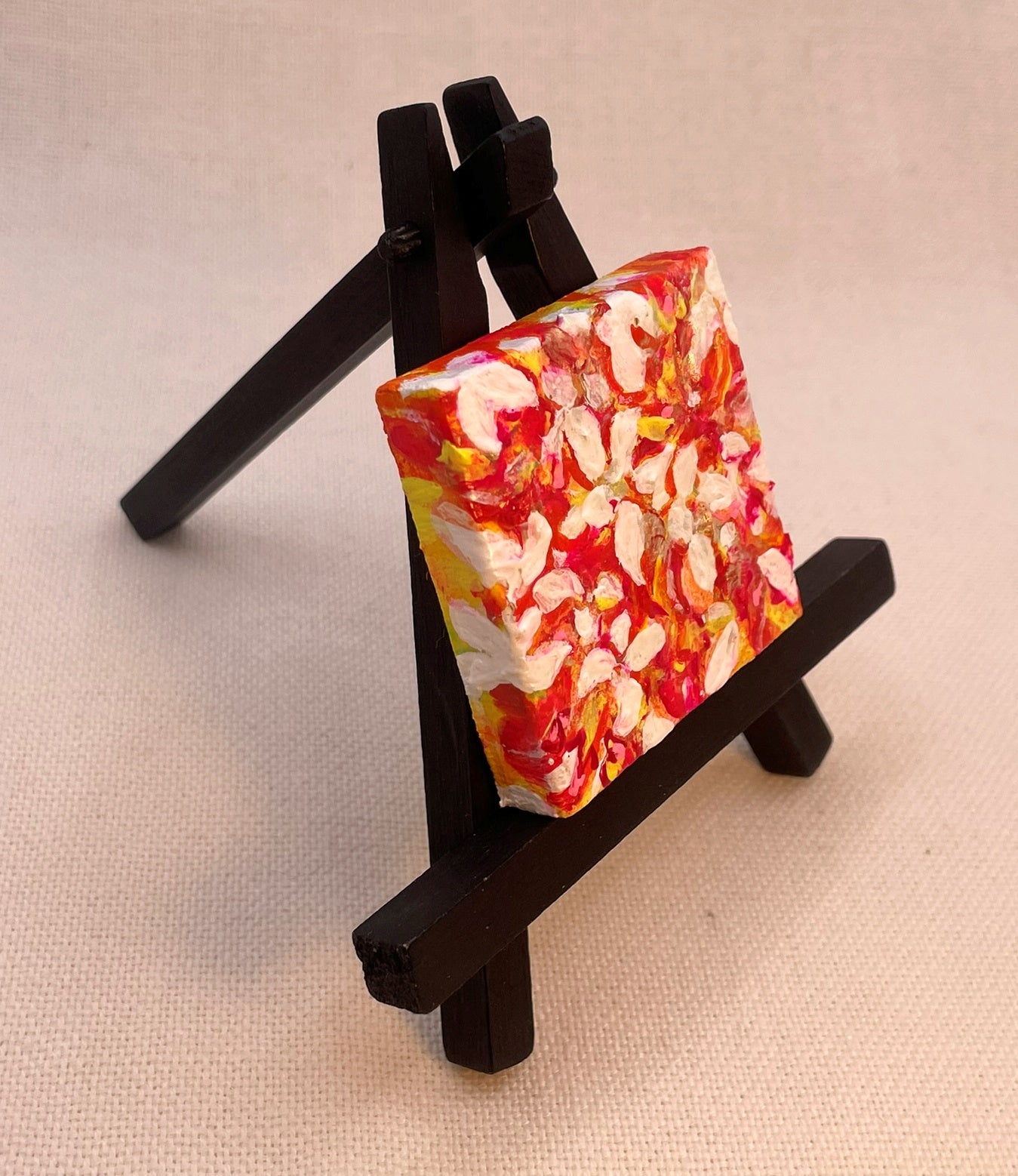 Petal Fest - Original Acrylic Miniature Painting by Sophia Eberhart
