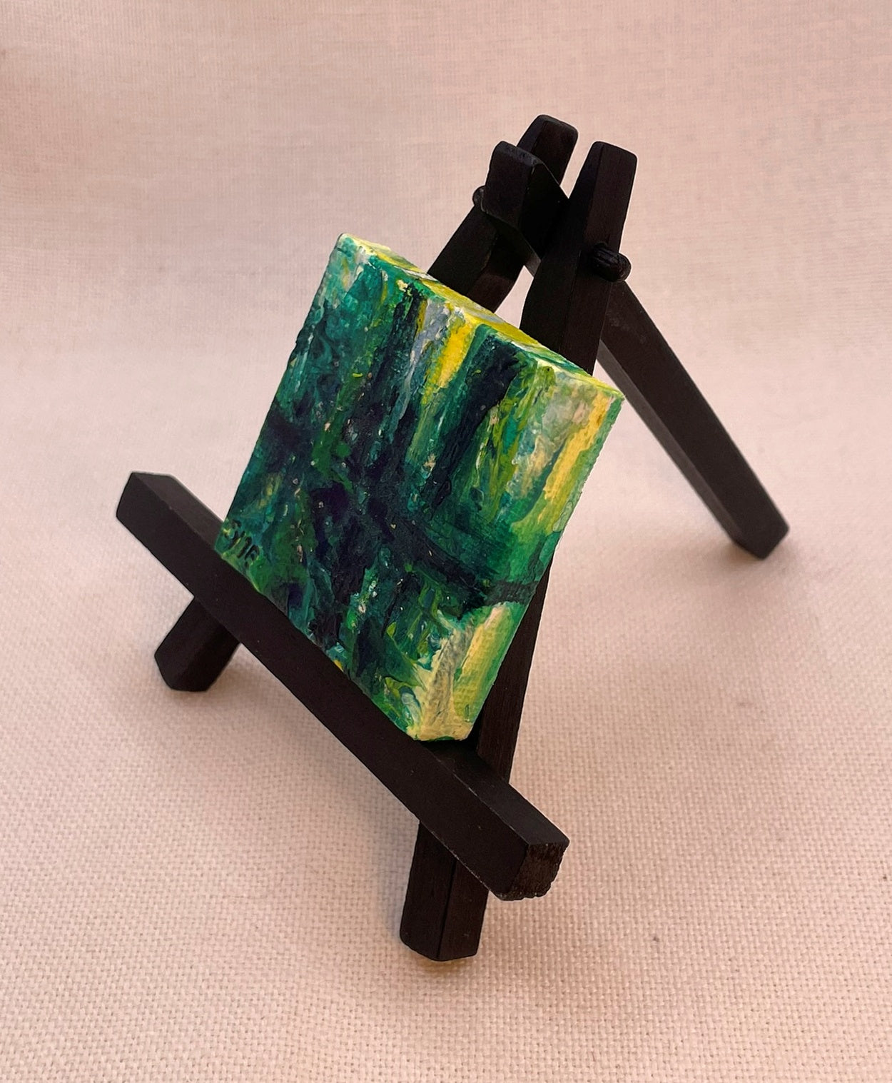 Abstract Reflections - Original Acrylic Miniature Painting by Sophia Eberhart