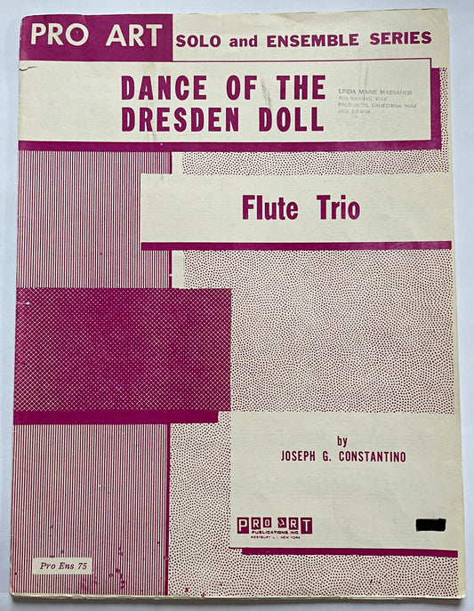 Dance of the Dresden Doll Flute Trio by Joseph G. Constantino