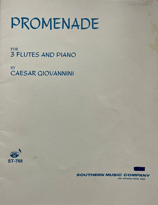 Promenade for 3 Flutes & Piano by Caesar Giovannini