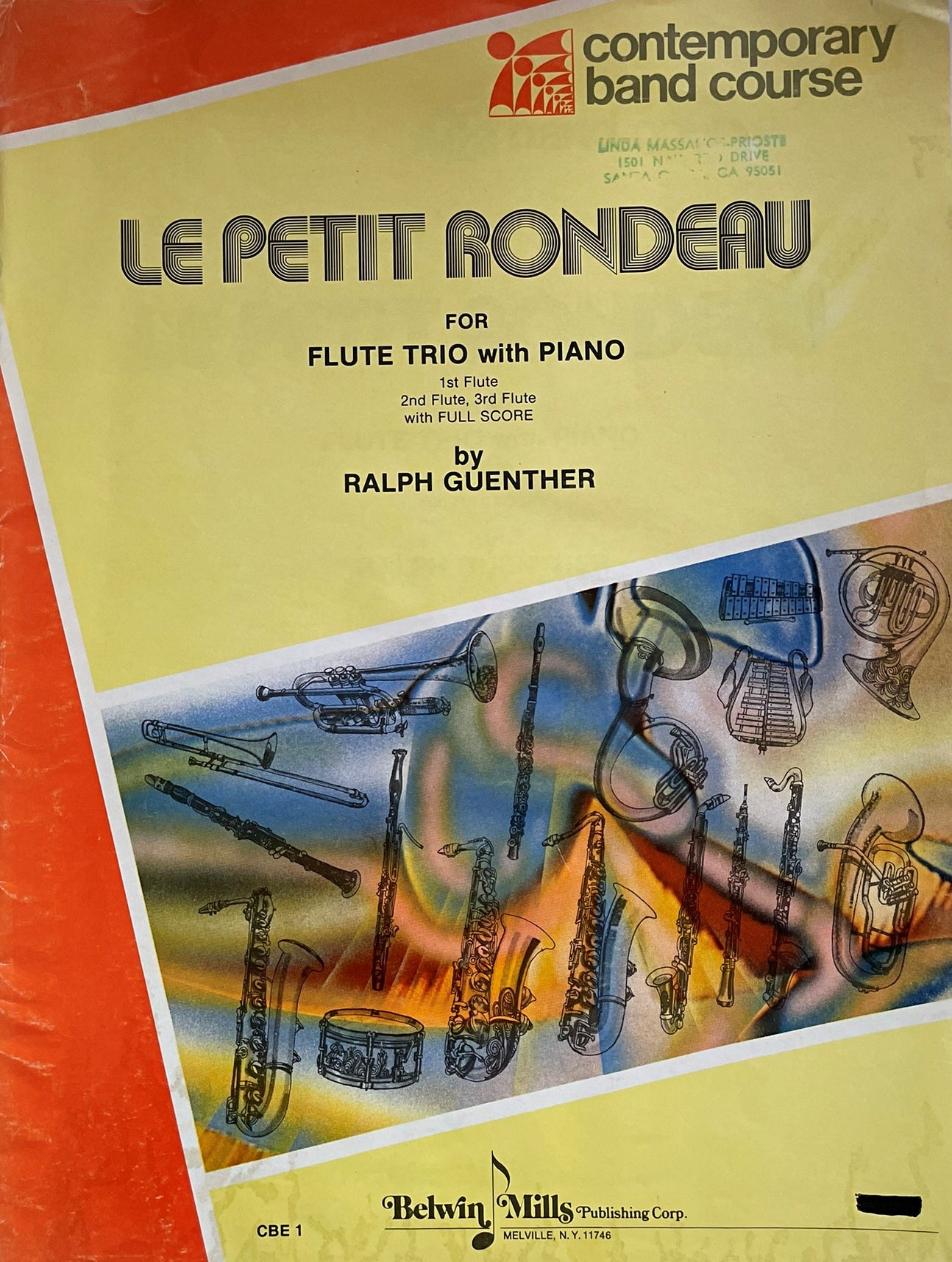 Le Petit Rondeau for Flute Trio & Piano by Ralph Guenther