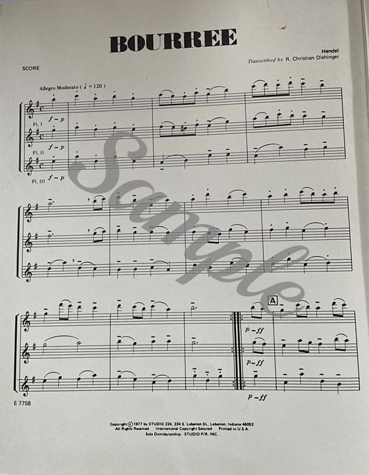 Bourree by G.F. Handel from the Royal Fireworks Suite