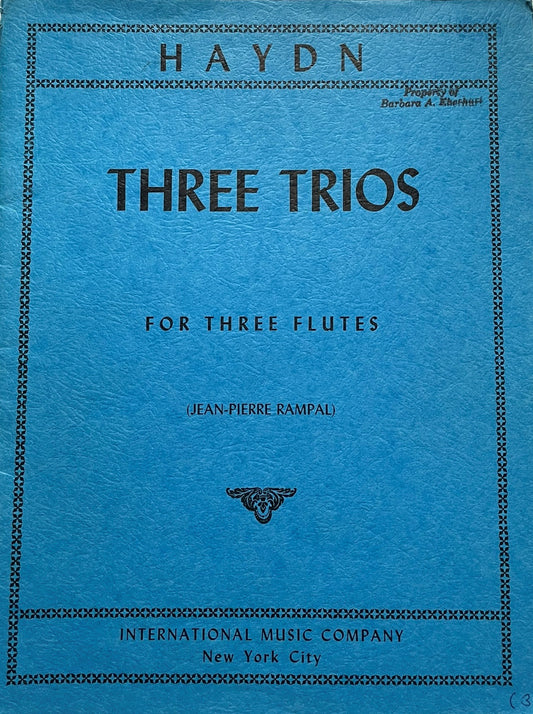 Three Trios for Three Flutes by Joseph Haydn