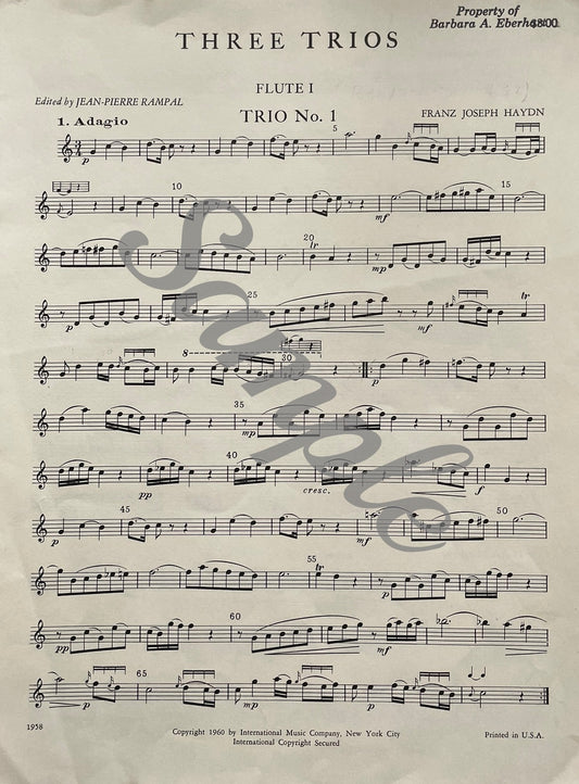Three Trios for Three Flutes by Joseph Haydn