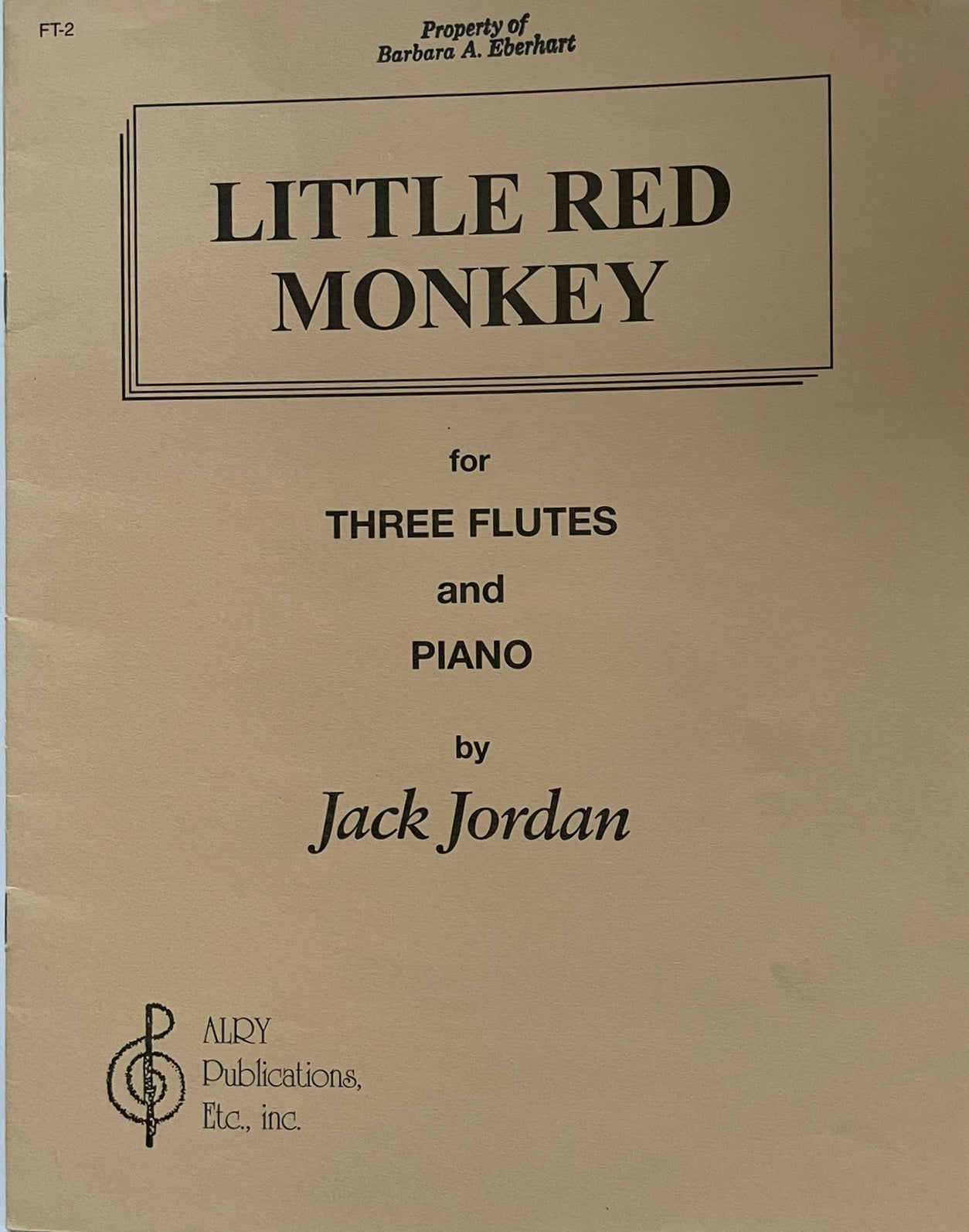 Little Red Monkey for Three Flutes and Piano by Jack Jordan
