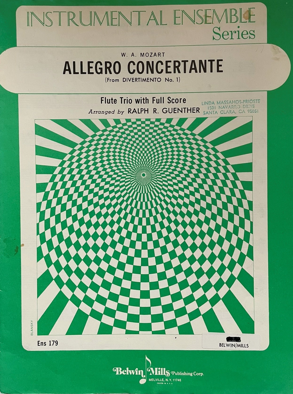 Allegro Concertante from Divertimento No. 1 for Flute Trio by W.A. Mozart