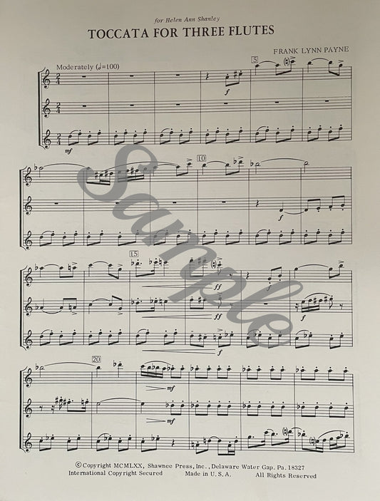 Toccata for Three Flutes by Frank Lynn Payne