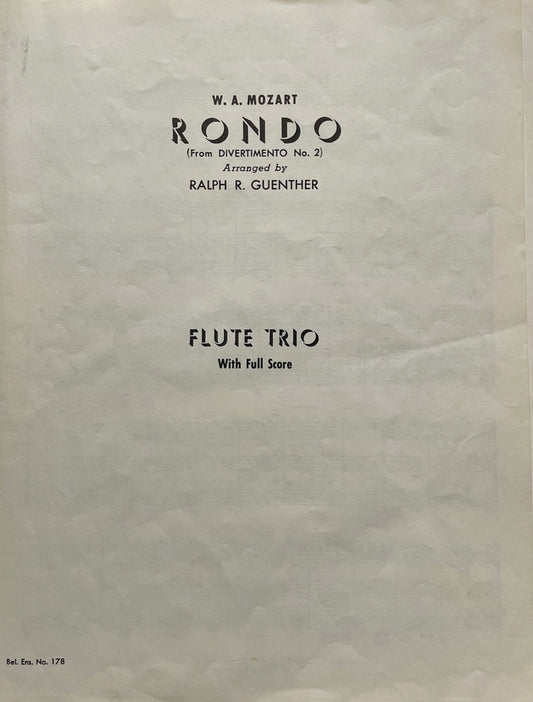 Rondo for Flute Trio from Divertimento No. 2 by W.A. Mozart