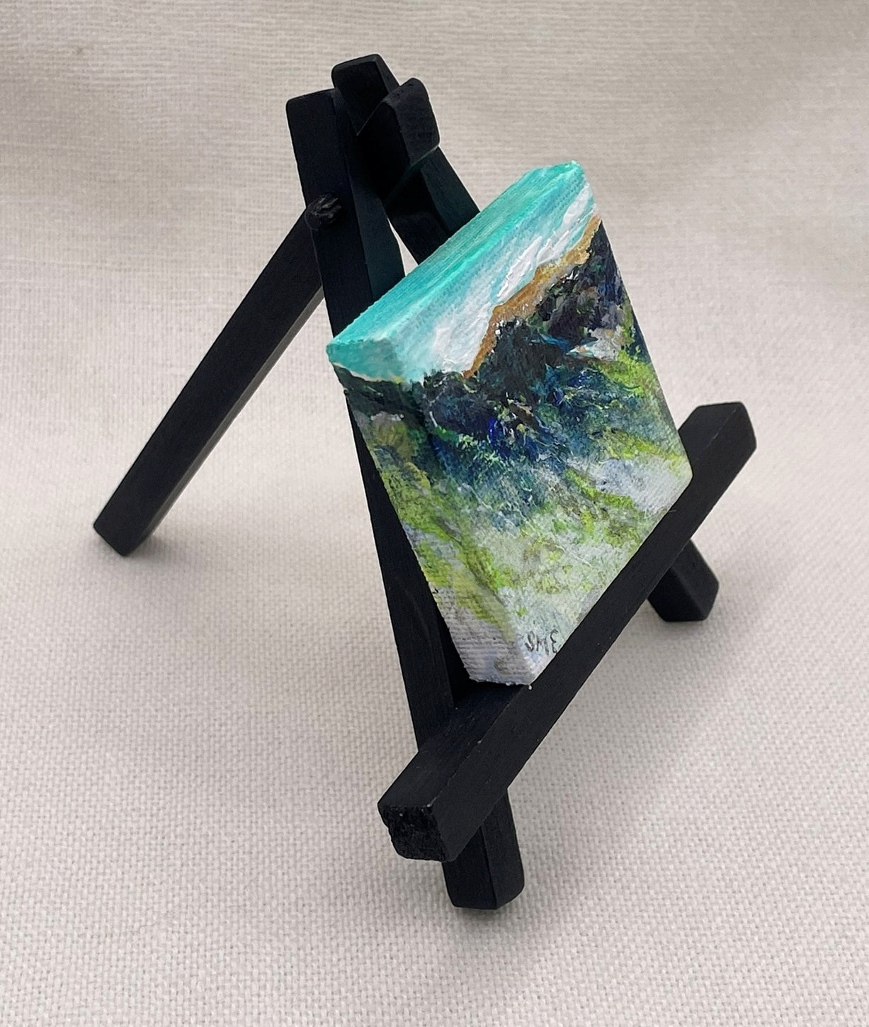 Copper Ridge - Original Acrylic Miniature Painting by Sophia Eberhart
