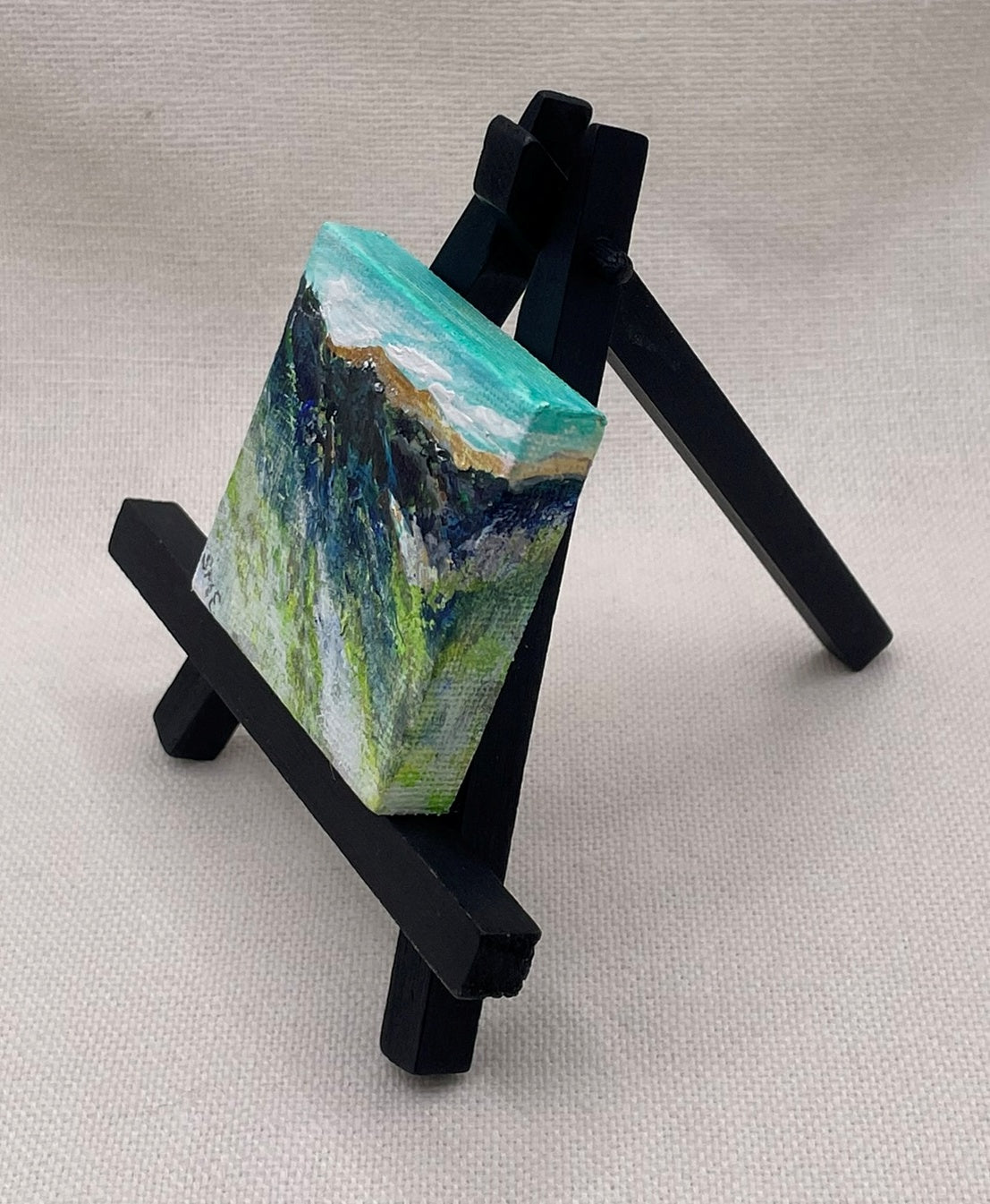 Copper Ridge - Original Acrylic Miniature Painting by Sophia Eberhart