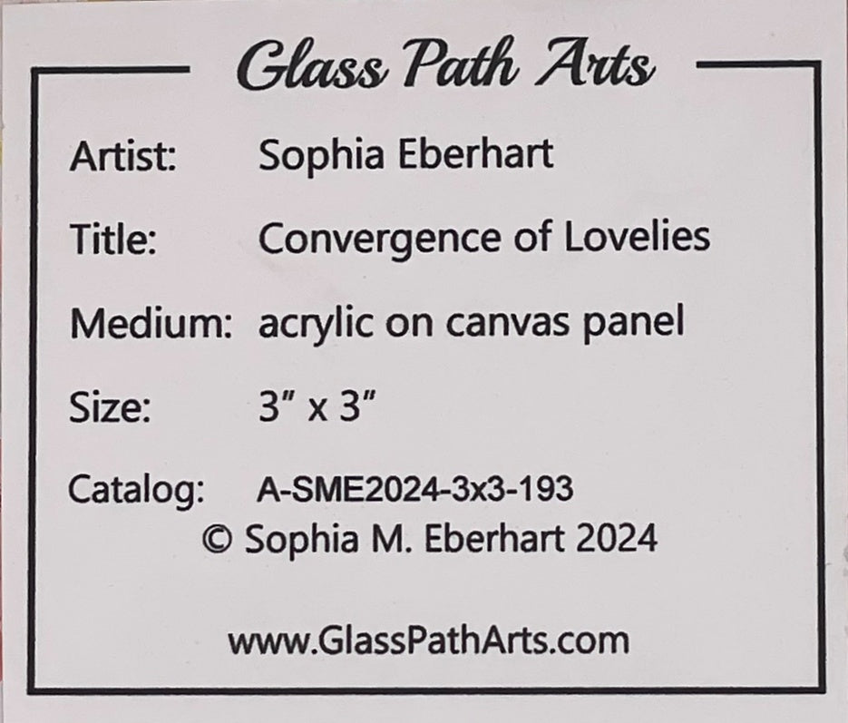 Convergence of Lovelies - Original Miniature Acrylic Painting by Sophia Eberhart
