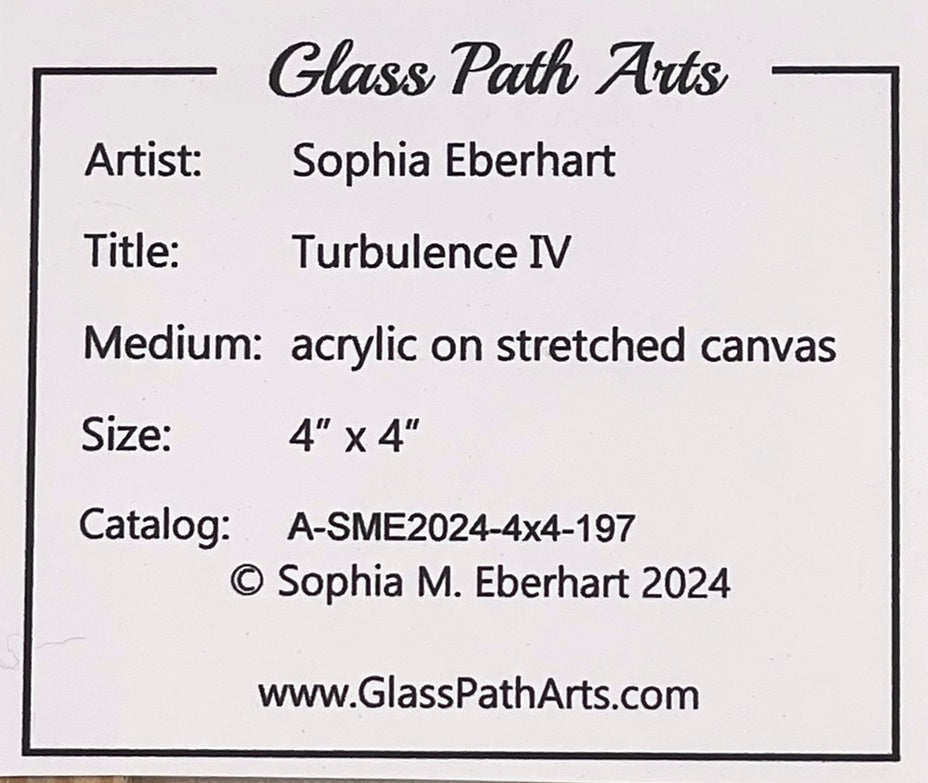 Turbulence IV - Original Acrylic Painting by Sophia Eberhart