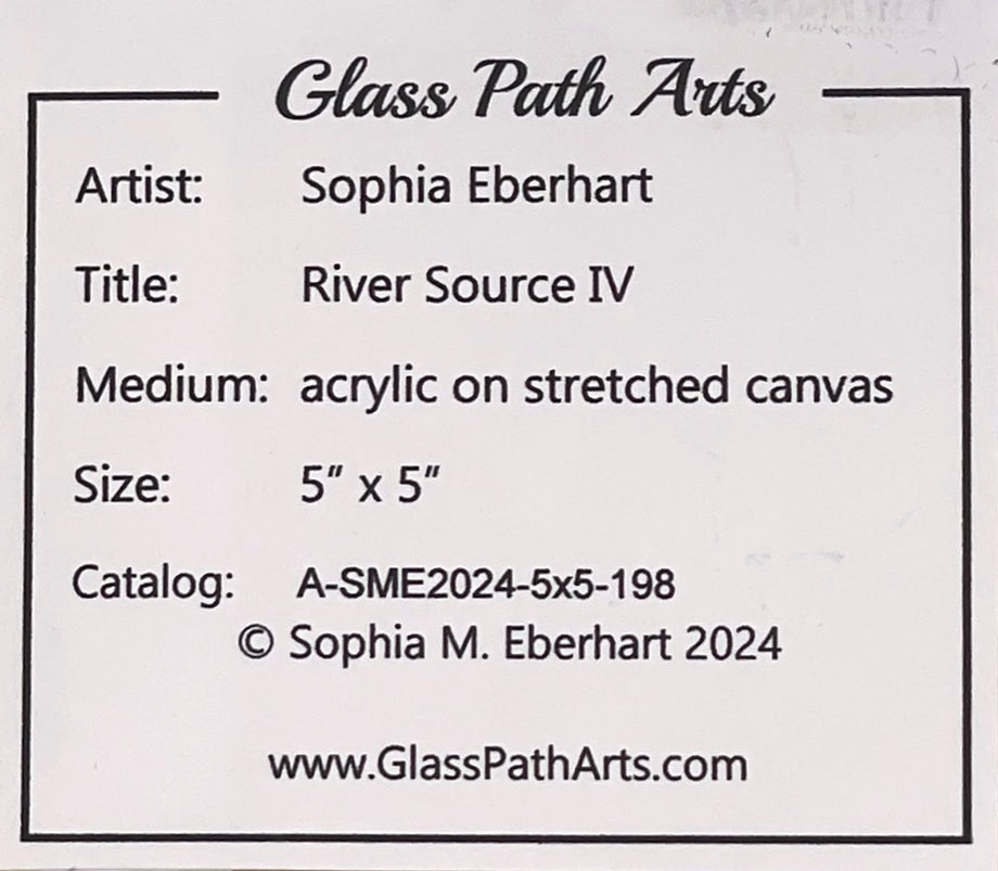 River Source IV - Original Acrylic Painting by Sophia Eberhart