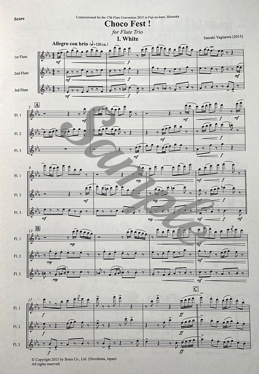 Choco Fest! for Flute Trio by Satoshi Yagisawa