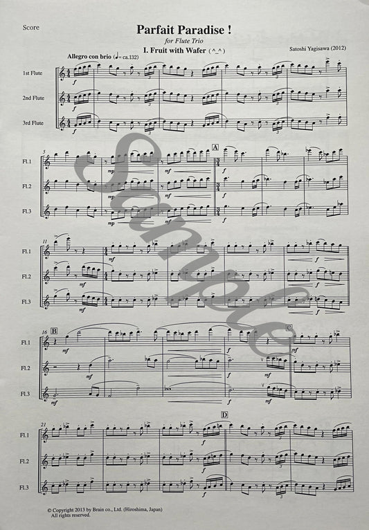 Parfait Paradise! for Flute Trio by Satoshi Yagasawa