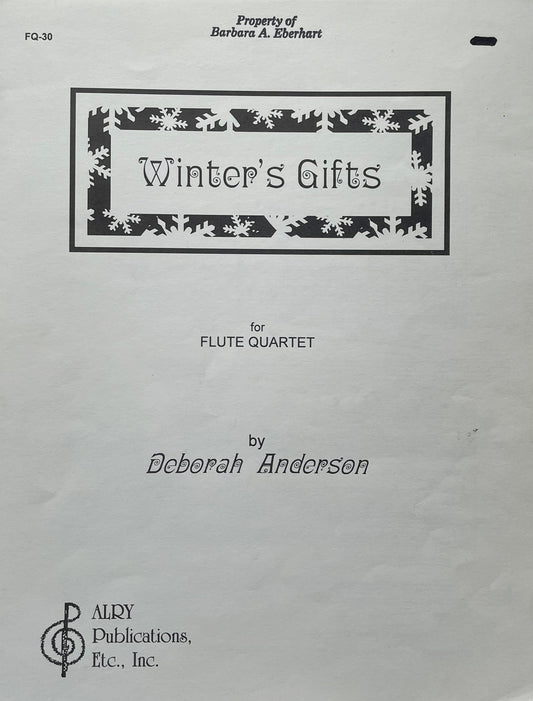 Winter's Gift for Flute Quartet by Deborah Anderson