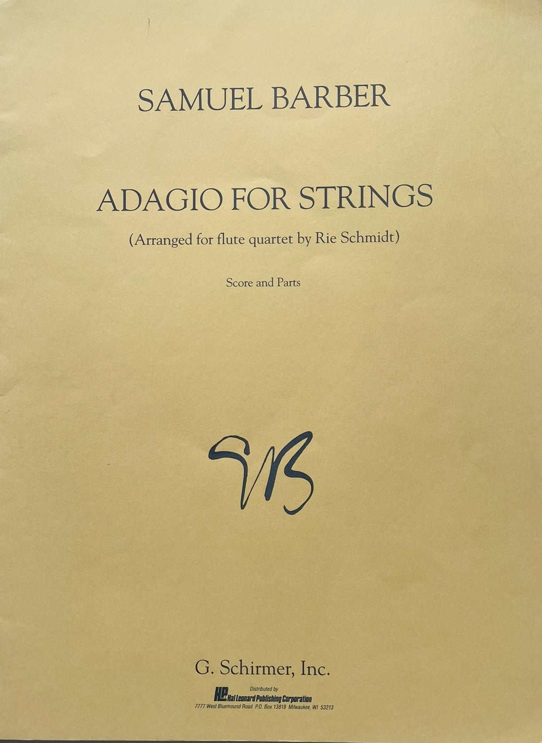 Adagio for Strings for Flute Quartet by Samuel Barber