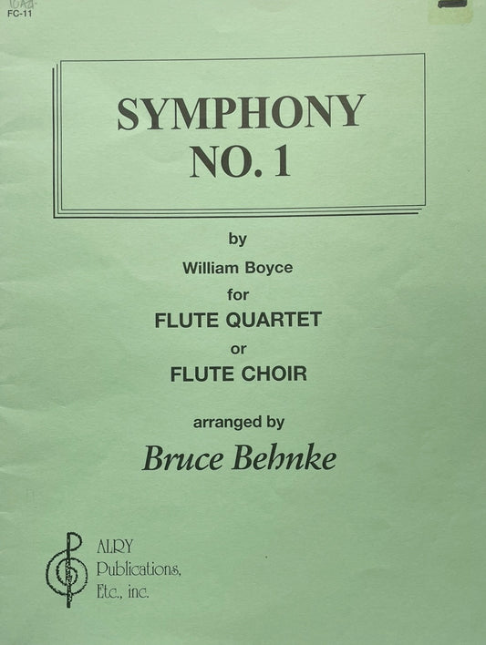 Symphony No. 1 for Flute Quartet or Flute Choir by William Boyce
