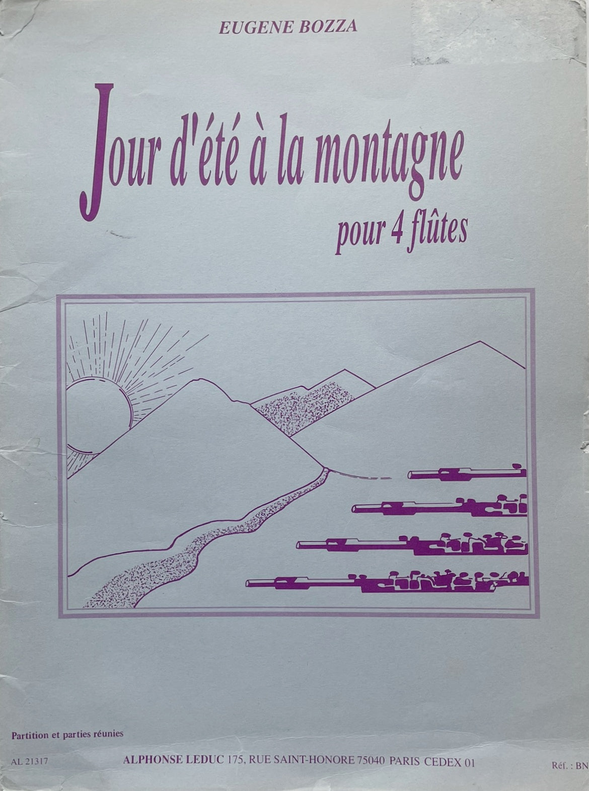 Jour d’été à la Montagne for Flute Quartet by Eugene Bozza