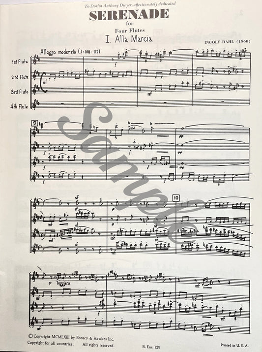 Serenade for Four Flutes by Ingolf Dahl