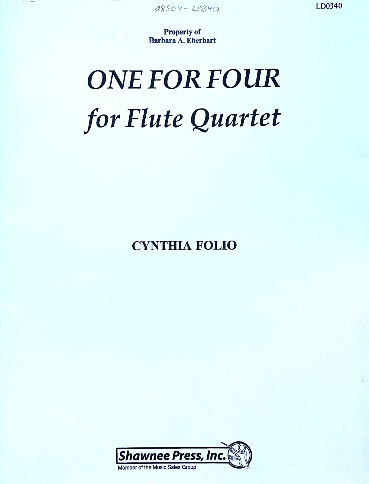 One for Four for Flute Quartet by Cynthia Folio