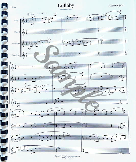 Lullaby for Flute Quartet by Jennifer Higdon