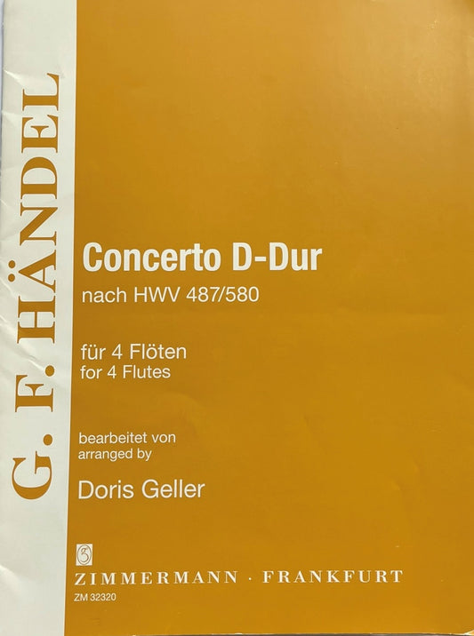 Concerto in D-Major for Flute Quartet by G.F. Handel