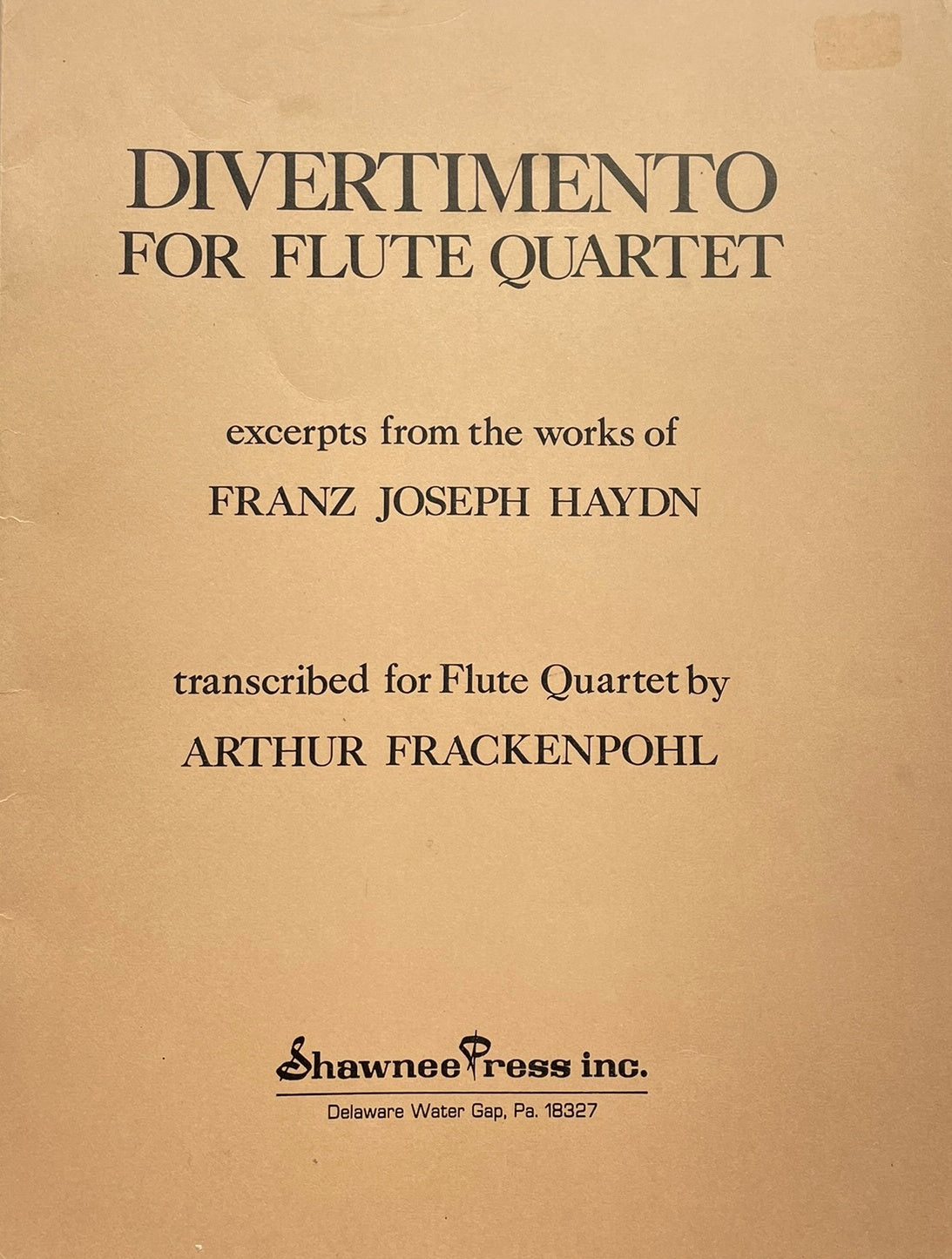 Divertimento for Flute Quartet by Haydn