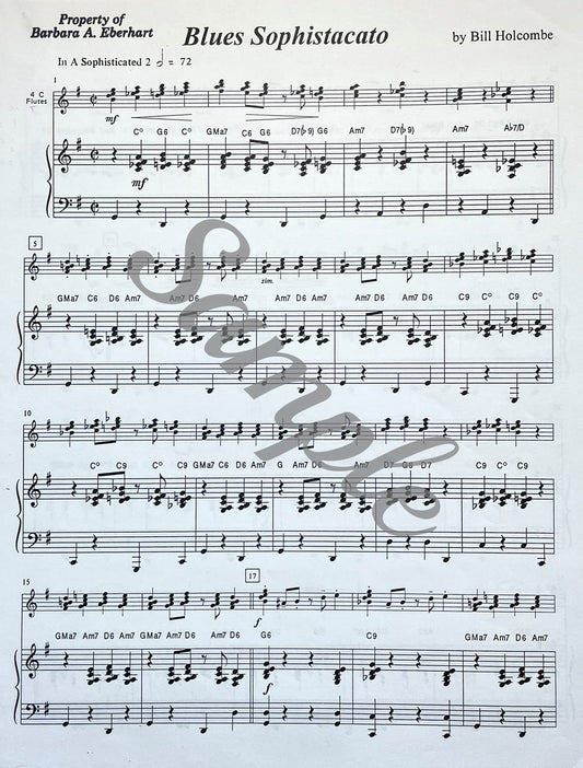 Blues Sophisticato for Flute Quartet by Bill Holcombe