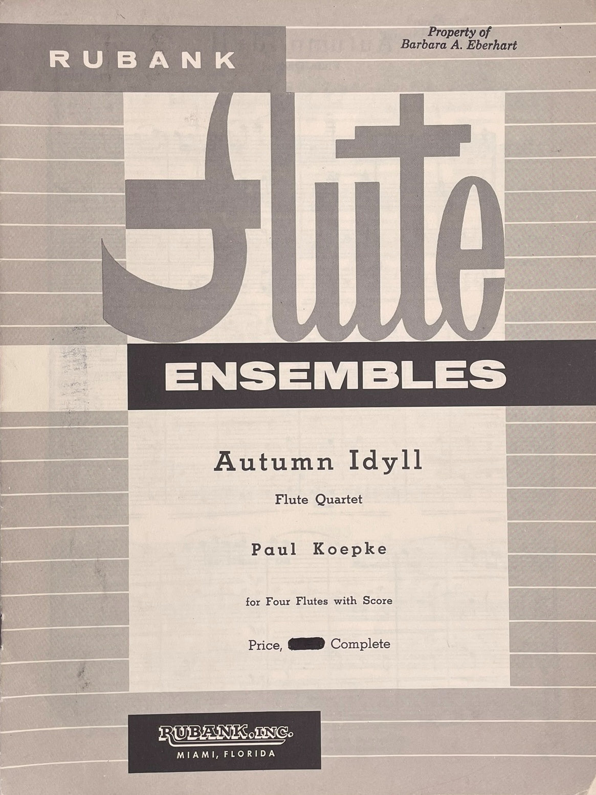Autumn Idyll for Flute Quartet by Paul Koepke