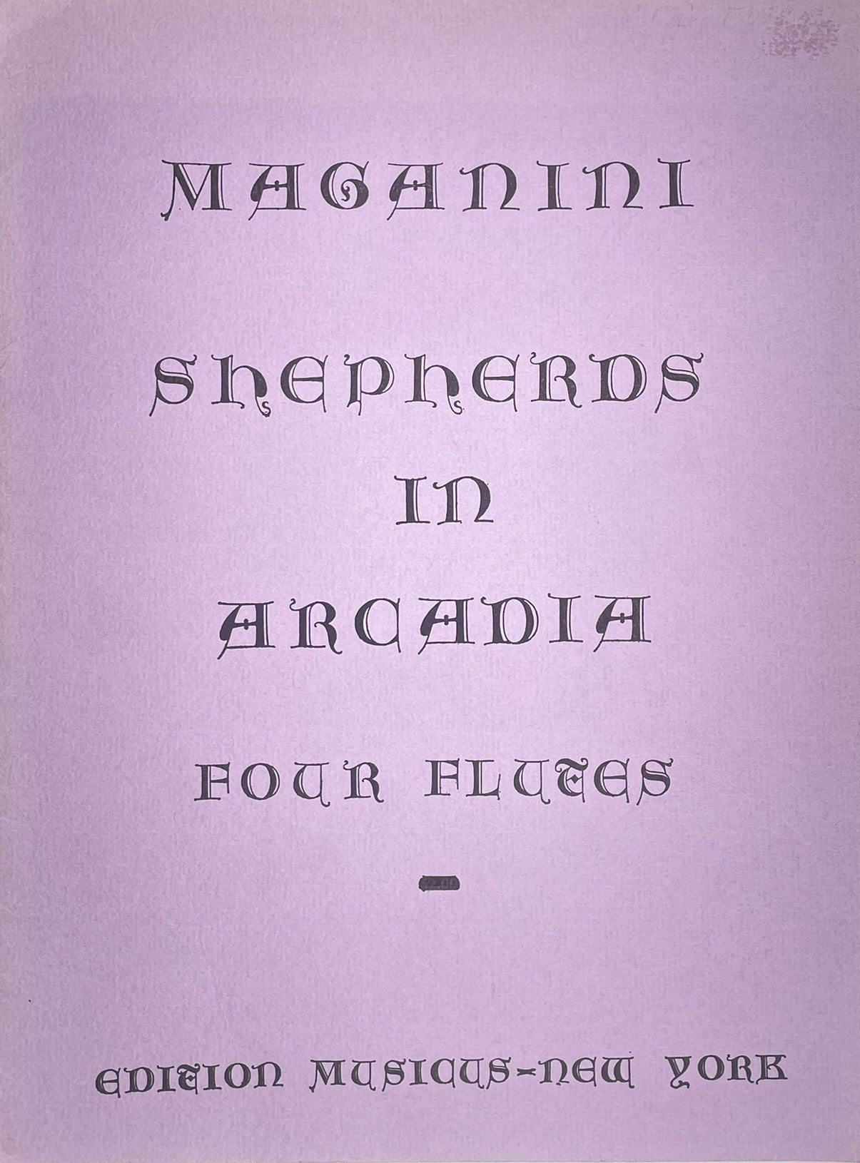 Shepherds in Arcadia Flute Quartet by Maganini