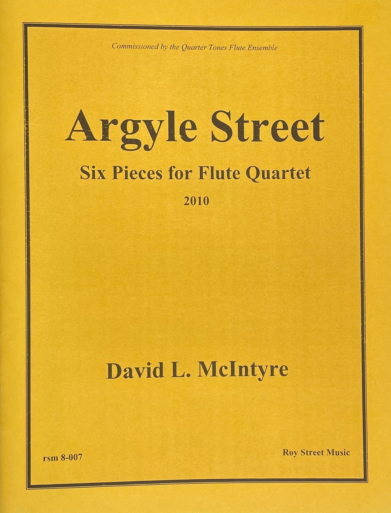 Argyle Street for Flute Quartet by David L. McIntyre