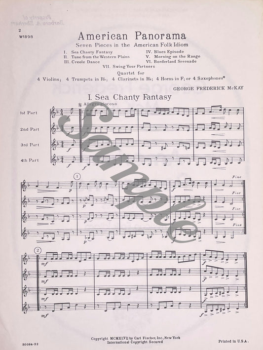 American Panorama for Four Treble Instruments by George Frederick McKay