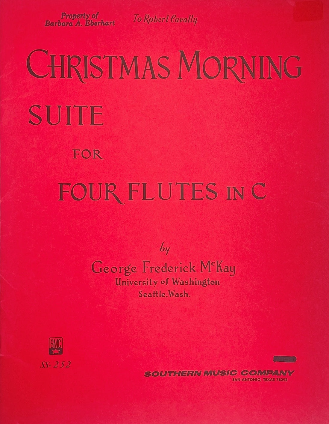 Christmas Morning Suite for Flute Quartet by George Frederick McKay