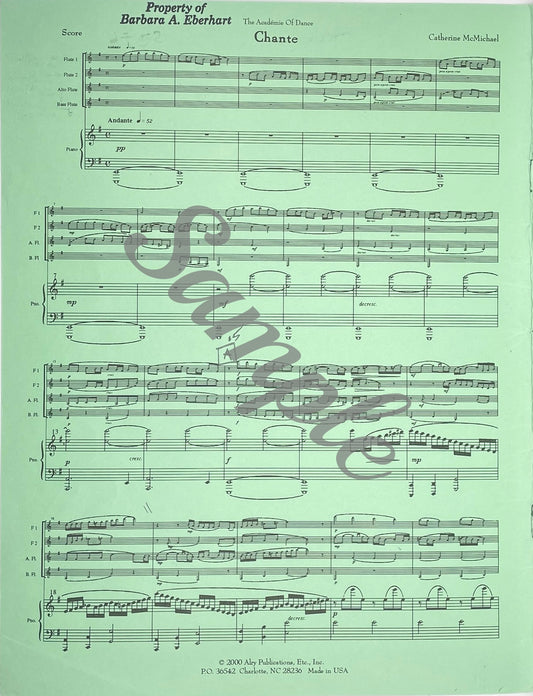 Academie of Dance for Flute Quartet by Catherine McMichael