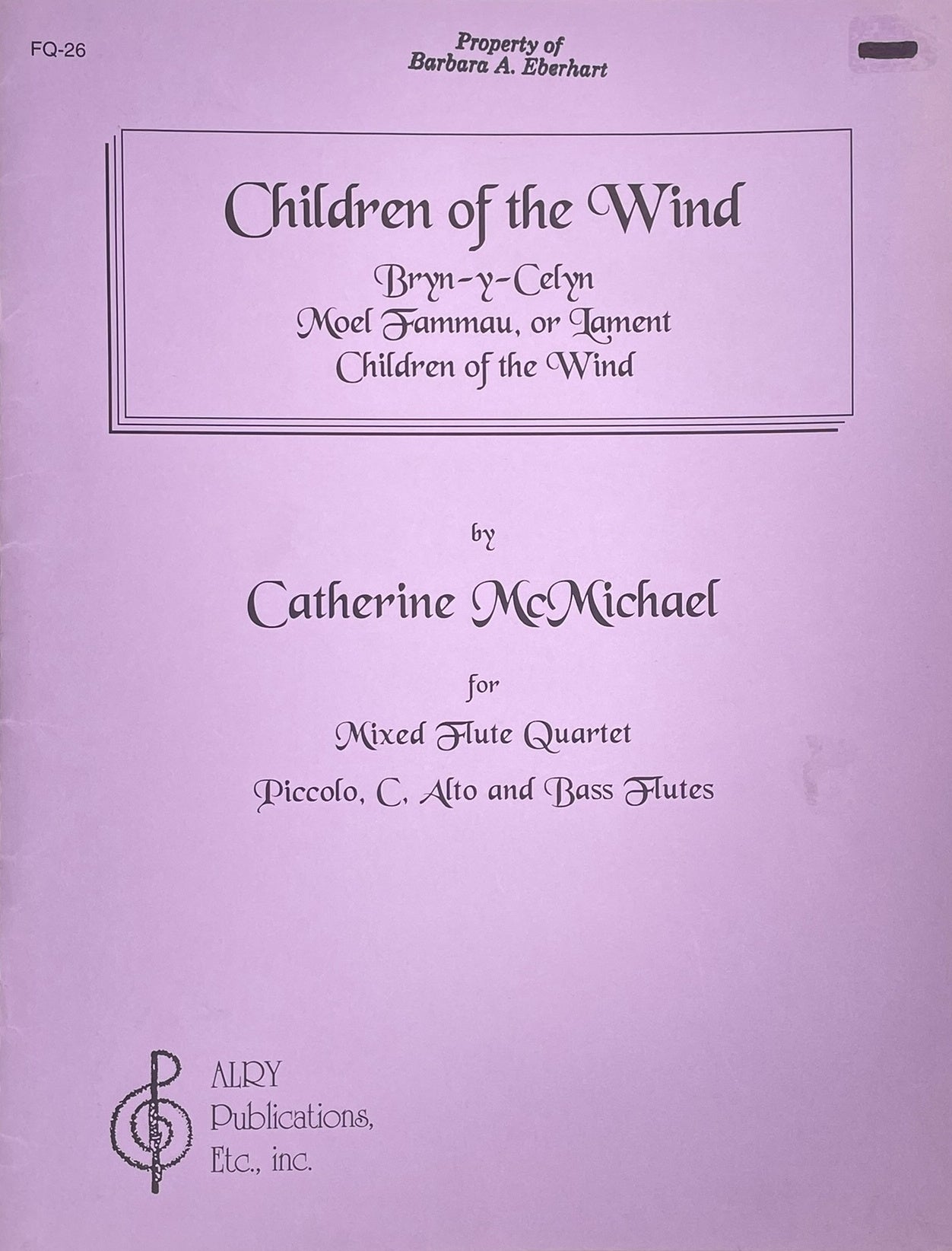 Children of the Wind for Flute Quartet by Catherine McMichael