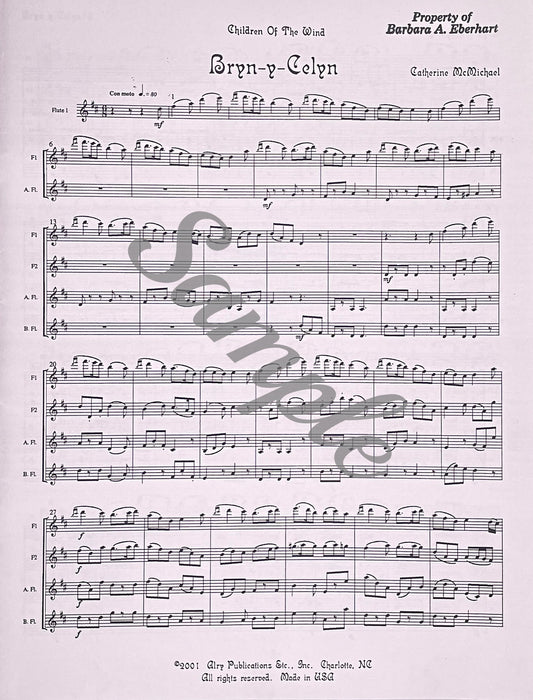 Children of the Wind for Flute Quartet by Catherine McMichael