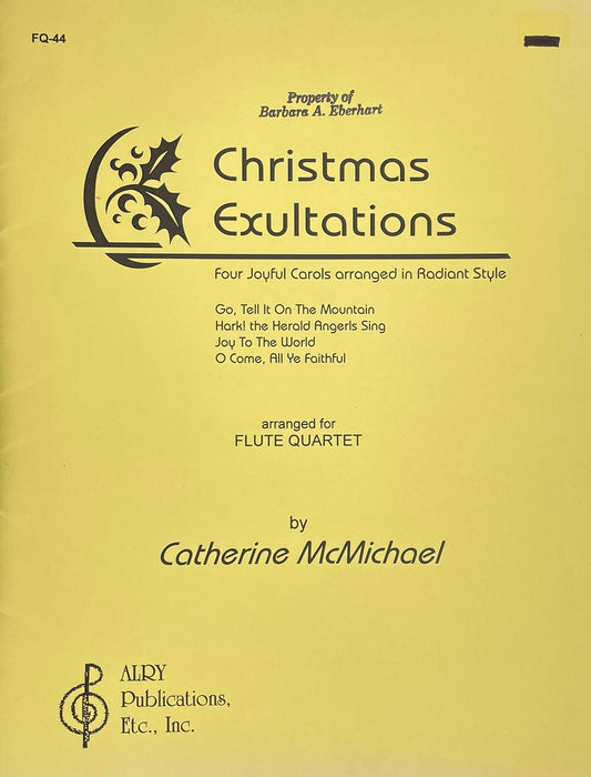 Christmas Exultations for Flute Quartet by Catherine McMichael