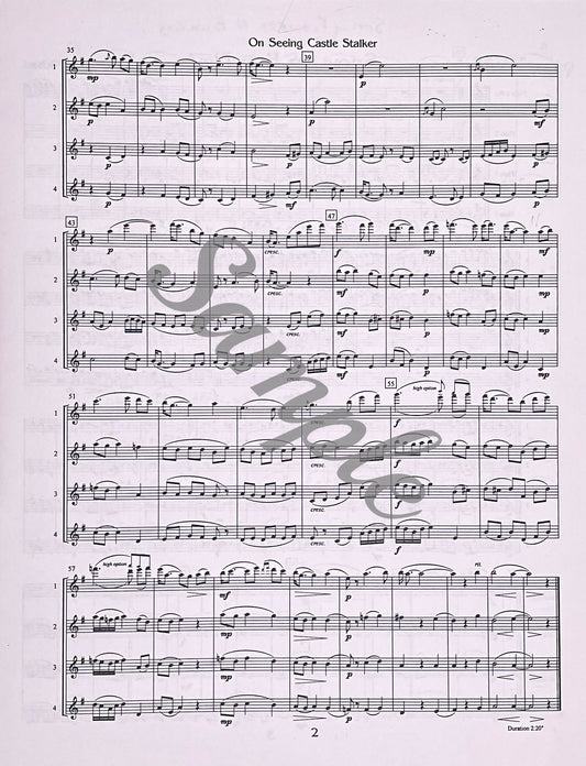 Falconer for Flute Quartet by Catherine McMichael