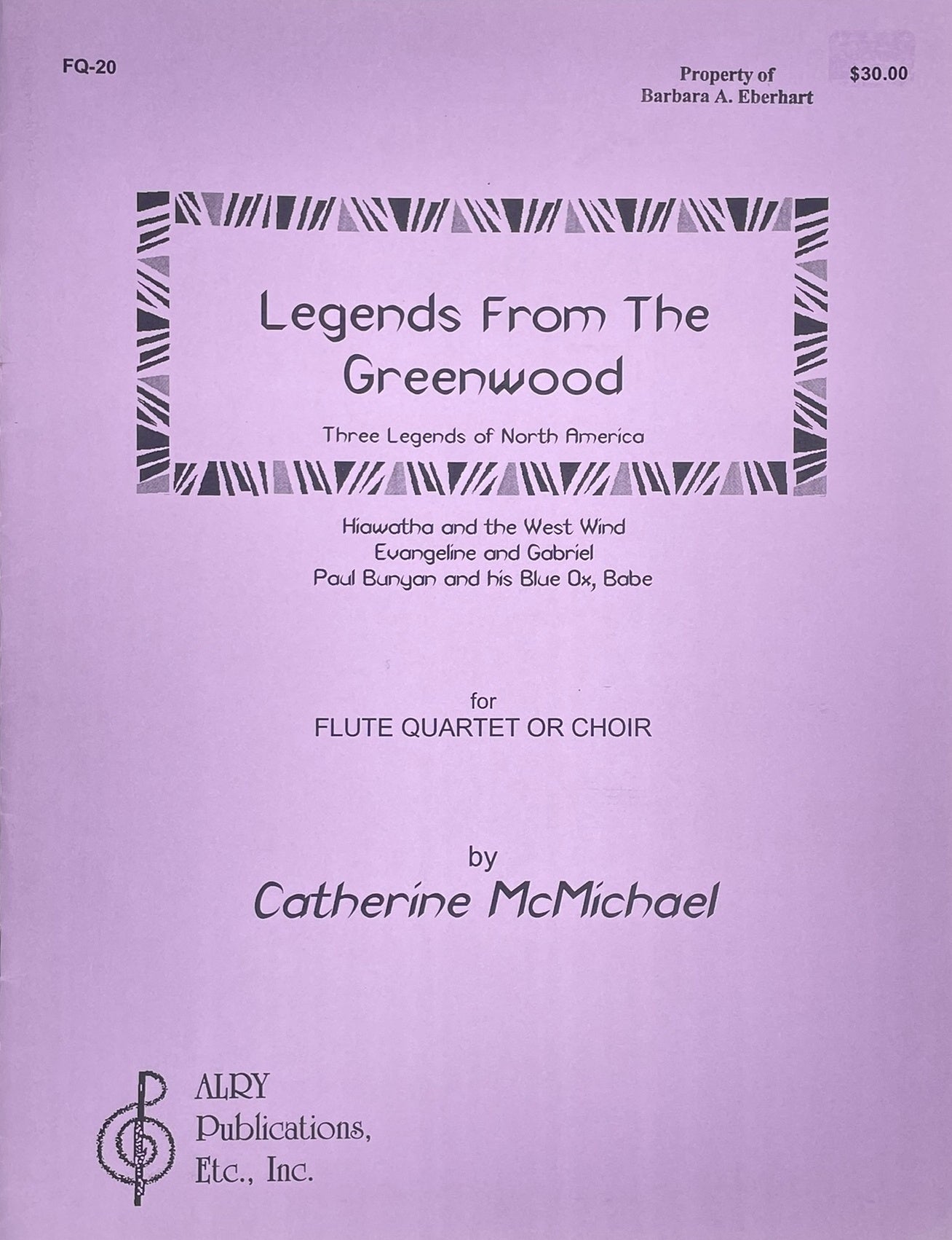 Legends of the Greenwood for Flute Quartet by Catherine McMichael