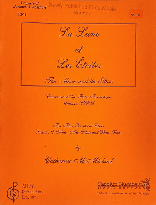 La Lune et Les Etoiles for Flute Quartet by Catherine McMichael