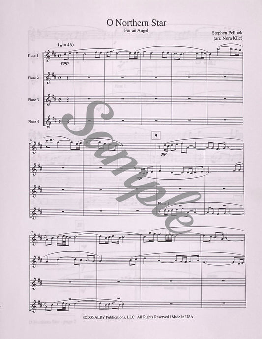 O Northern Star Flute Quartet by Stephen Pollock