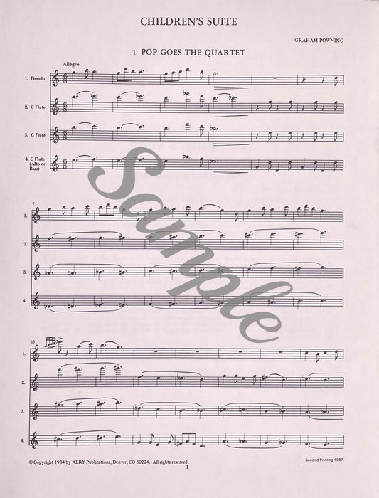 Children's Suite Flute Quartet by Graham Powning