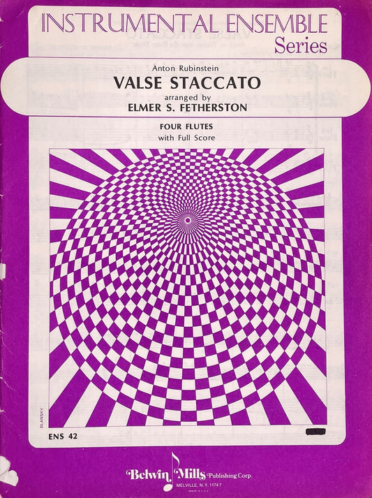 Valse Staccato Flute Quartet by Anton Rubinstein