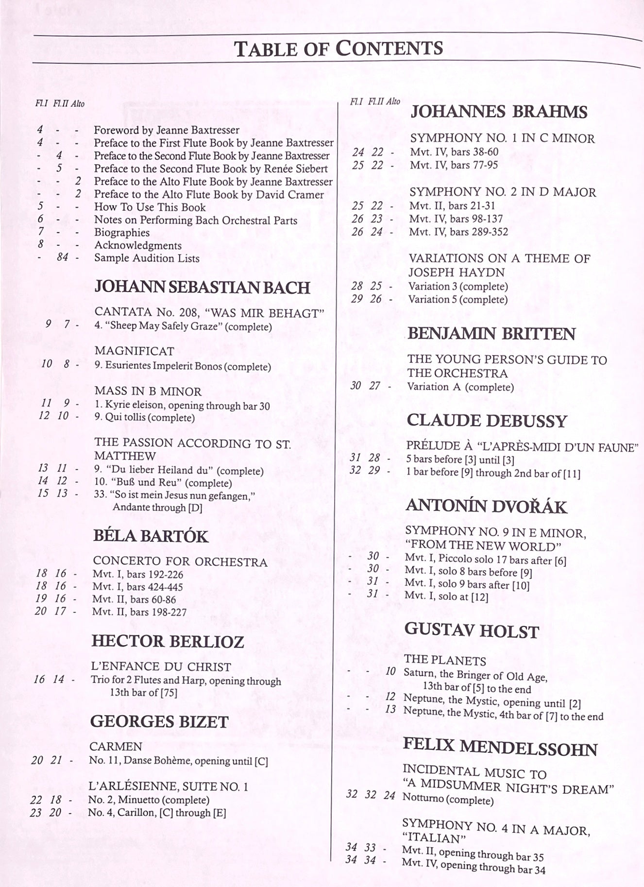 Great Flute Duos from the Orchestral Repertoire compiled by Jeanne Baxtresser