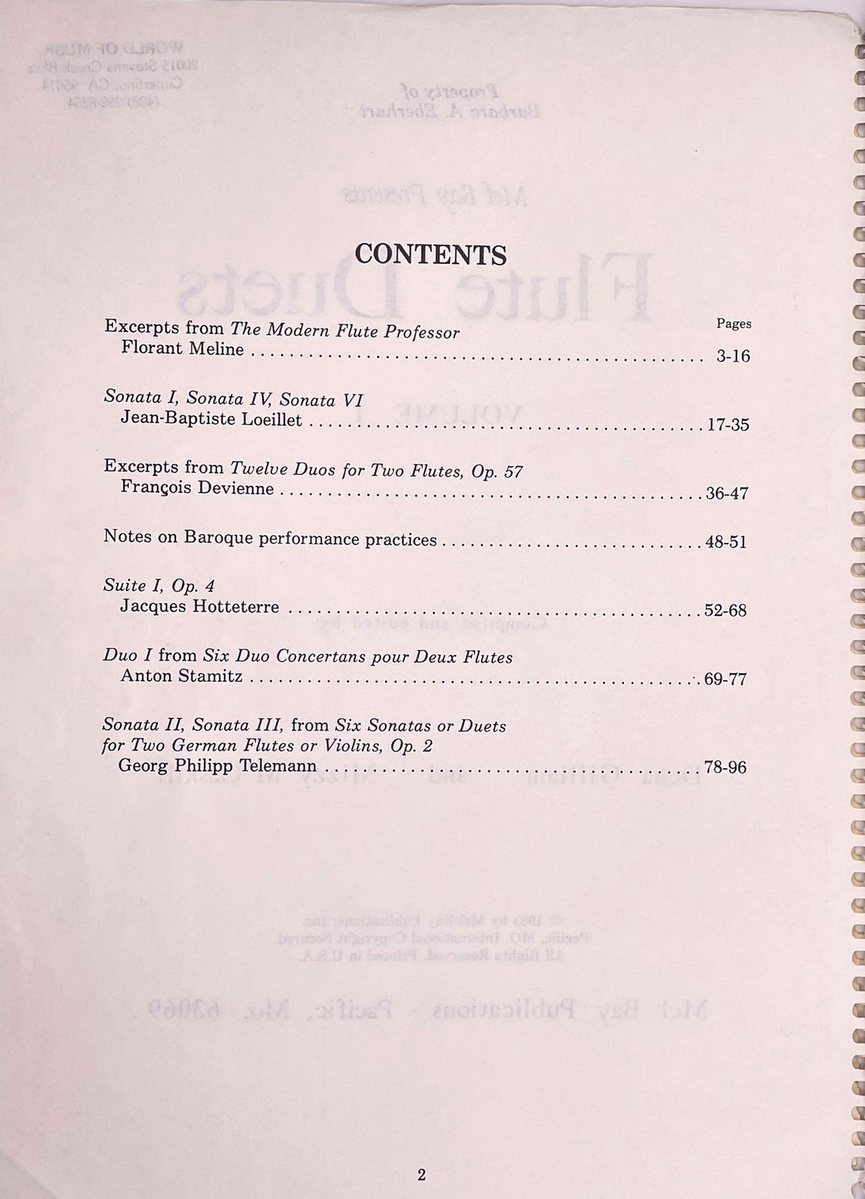 Flute Duets Volume 1 compiled by Gilliam & McCaskill