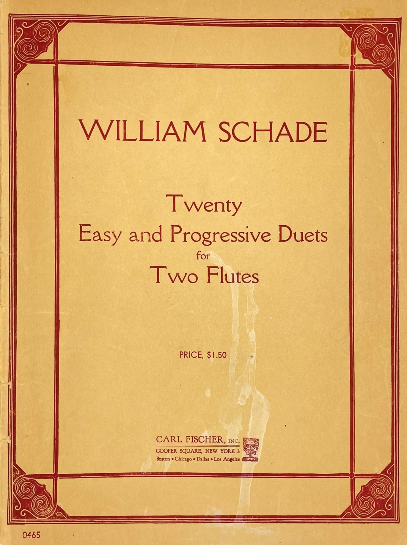Twenty Easy and Progressive Duets for Two Flutes by William Schade