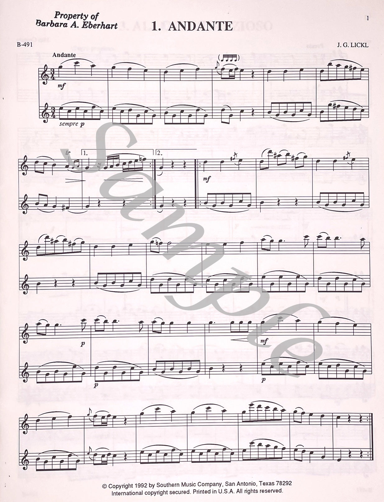 Duet Fun for Two Flutes Book 2 by Himie Voxman