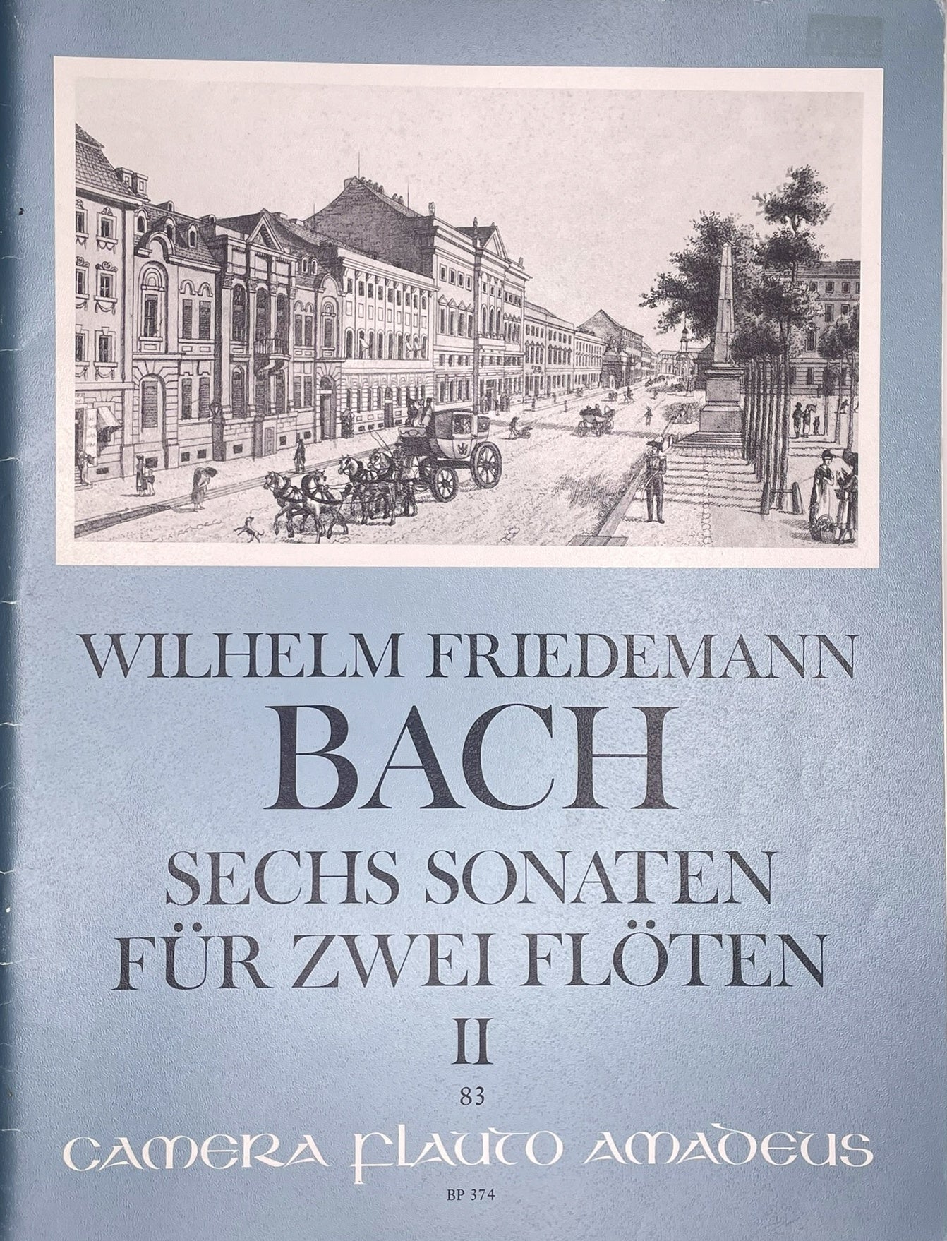 Six Sonatas for Two Flutes Vol. 2 by W.F. Bach